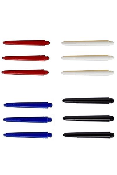 DARTSAN 60 Pieces (20 Sets) 35 Mm Short Dart ShaftMixed ColorWhite, Red, Blue, Black