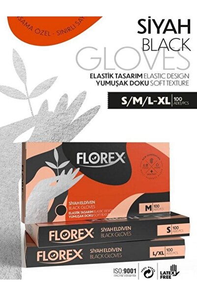 petra Florex Tpe Eldiven Siyah Renk 1 Koli (ÖLÇÜ : L-XL)