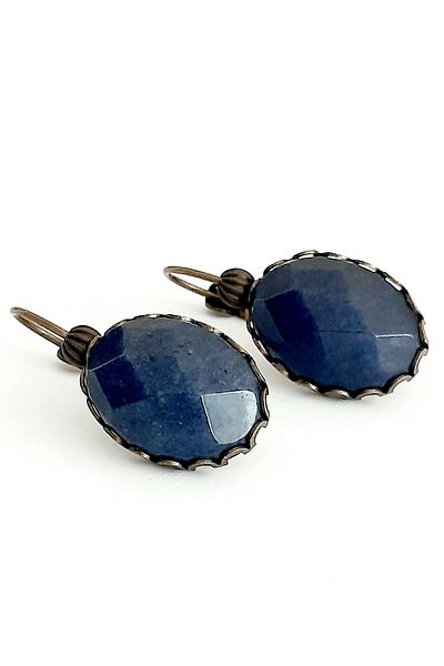 LADYMİRAGE Jade Stone Vintage Earrings