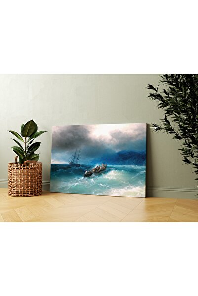 Carmen Ivan Aivazovsky - Karadeniz Üzerinde Fırtına Kanvas Tablo
