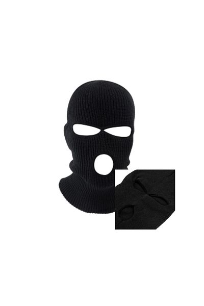 AXE SPORTSWEAR Unisex Black Winter 3-Eyed Beanie Balaclava Pkr109427