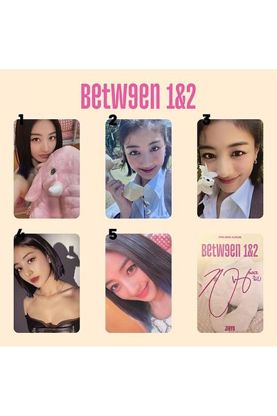 Kpop Dünyasi Twice Jihyo ''Between 1&2'' Autographed Album Card Set