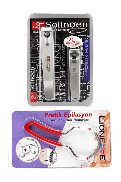 Solingen Original 2-Piece Nail Clipper Set 3102 and Lionesse Epilation Spring 4214