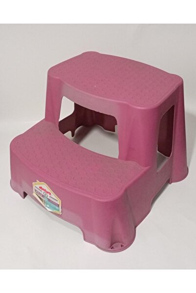 abnturk Pembe Renk Kaymaz Taban Yükseltici Basamaklı Çocuk Lavabo Taburesi 12...