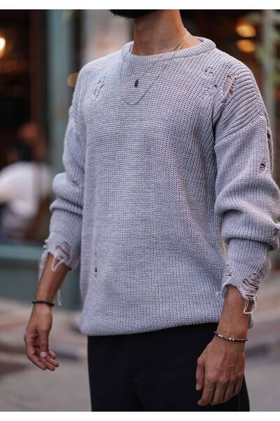 MFU collection Чоловічий оверсайз светр з розрізами