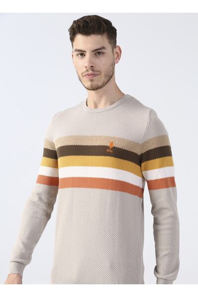 U.S. Polo Assn. Bisiklet Yaka Gri Erkek Kazak Devak