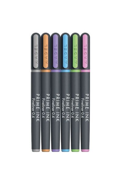 Adel Prime Ink Fineliner 6 Pack Pastels