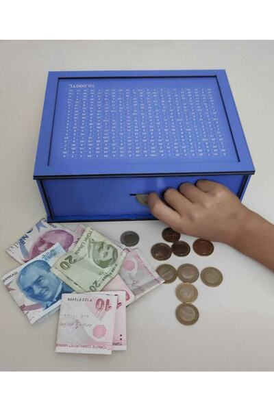 firdevsi hobi Hedef-10,000 Tl- Parabox Kumbara- Mavi
