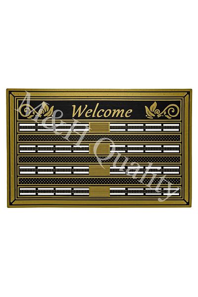 M&H Quality Welcome Summer Door Mat Gold Color