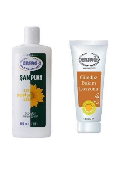 Ersağ Yellow Chamomile Extract Shampoo 300 ml - Day Care Lotion 100 ml