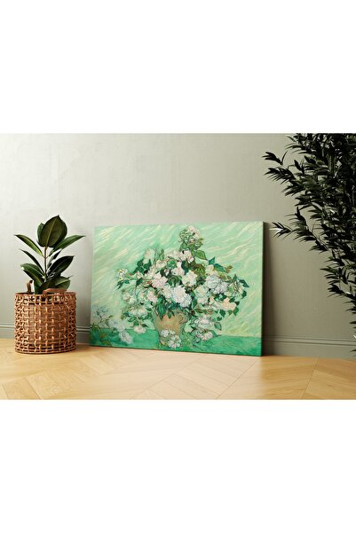 Carmen Vincent Van Gogh - Vazoda Beyaz Güller Kanvas Tablo
