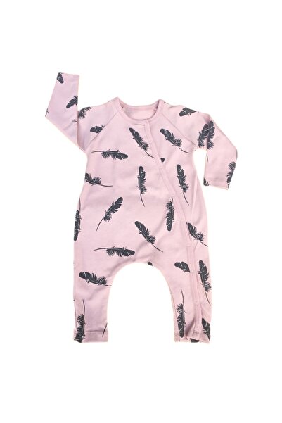 WOWOKİDS Yaprak Desenli Çıtçıtlı Patiksiz Bebek Tulumu