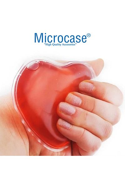 Microcase موقد جيب لتدفئة اليد على شكل قلب 2 جل لليدين - Al3101