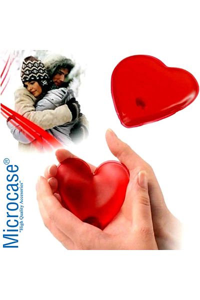 Microcase موقد جيب لتدفئة اليد على شكل قلب 2 جل لليدين - Al3101