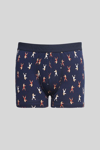 AC&Co / Altınyıldız Classics Marineblaue Herren-Boxershorts im 3er-Pack aus flexibler Baumwolle