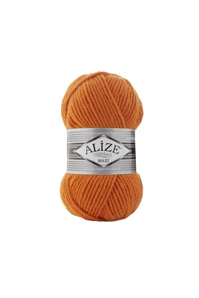 Alize Orange Superlana Maxi Thick Hand Knitting Set of 5 - 225