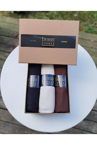 bona Teks Combed Cotton Shawl Set of 3