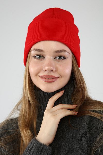 Aghilo - Red Basic Folded Beret Unisex
