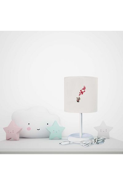 BAMBAŞKA MODA Ballerina Girl and Eiffel Tower Patterned Lampshade