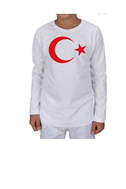 FERRY BUTİK Μπλουζάκι Unisex Moon Yearback Τουρκική σημαία