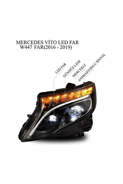 OLED GARAJ Mercedes Vito Led İçin Uyumlu Ön Far Seti W447 2016-2019