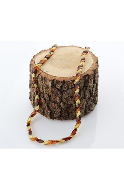 Alp Doğal Taş Amber Necklace (phossilized Pine Resin) - Fish Back Custom Workmanship M355