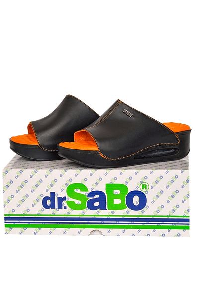 DR SABO Papuci Sabo cu design negru, confortabil