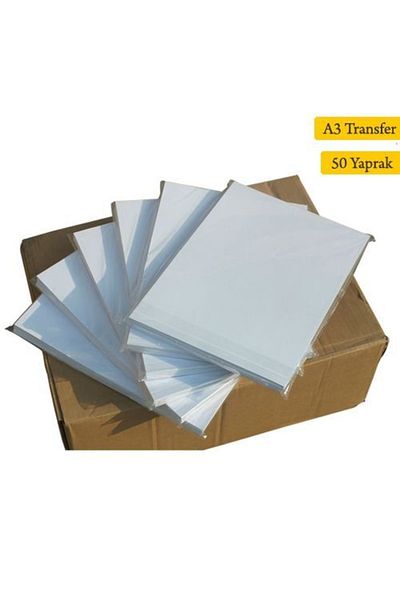 OFİSOMİ A3 Imported Transfer Printing Paper Polyester-ceramic-metal - 50 Sheets