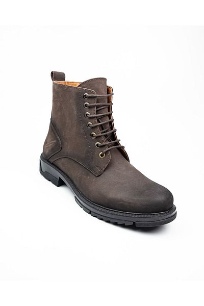 Nobel 992 - 2 Ανδρικές δερμάτινες μπότες Nubuck καφέ