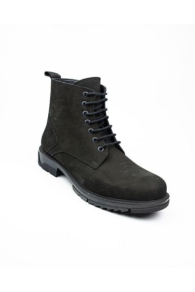 Nobel 992 - 1 Ανδρικές δερμάτινες μπότες Nubuck Μαύρες