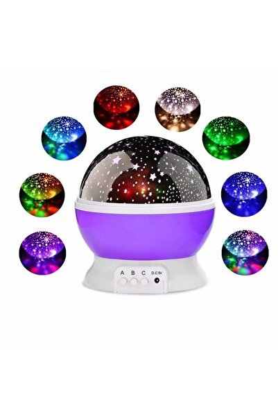 gifttime Otomatik Dönen Büyük Boy Starmaster Mor