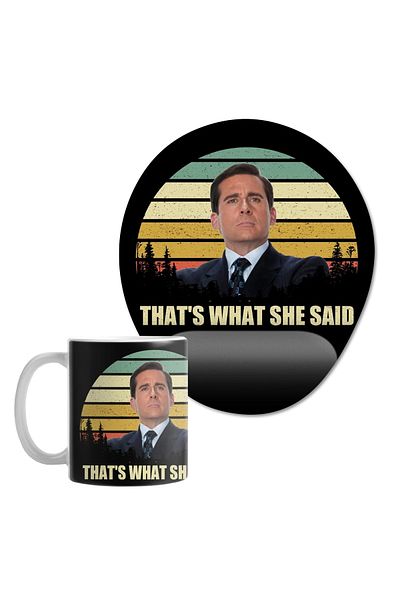 Pixxa That's What She Said - The Office Mug Cup and Mouse Pad Set