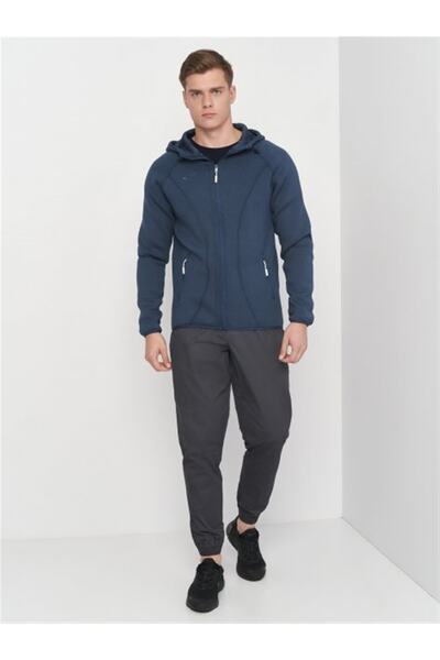 Joma Softshell Hoodie - Men's Navy Blue Sports Sweatshirt -101028.331
