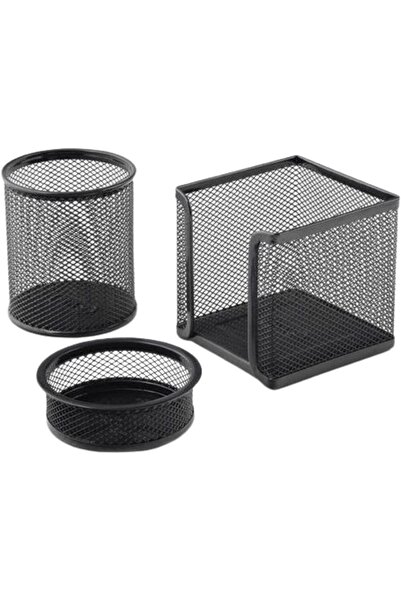 MUSENSO Μεταλλικό Σετ Επιτραπέζιο Μαύρο Κλιπ Βιβλιοθήκη Μεταλλικό Σετ 3 τεμαχίων