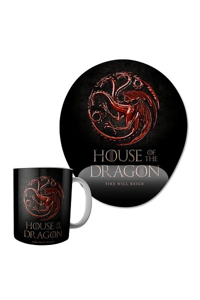 Pixxa House Of The Dragon Mug Cup And Mouse Pad Set