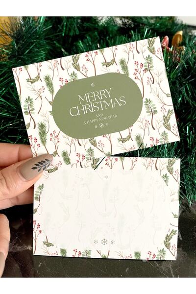 Hayal.kirtasiyesi سلسلة السنة الجديدة 10 × 7 سم 20 قطعة مزدوجة الجوانب بطاقة ...