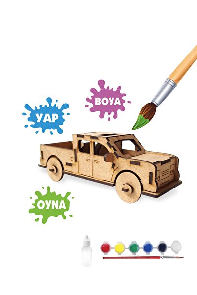 robotikşeyler Kamyonet Ahşap Boyanabilir Stem Set