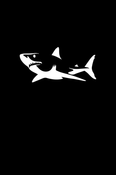 MegaSticker Köpek Balığı Oto Sticker, Motor, Kask, Laptop, Araba Sticker 13x6 Cm