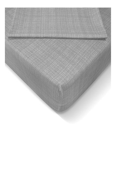 Lotusline Single 100X200 Fitted Sheet Set - Gray