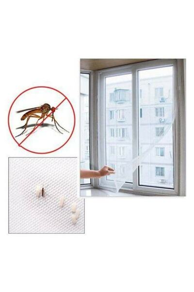 TAHOME Sineklik Ayarlanabilir Yapışkanlı Pencere Cam Sineklik 70x125 Cm