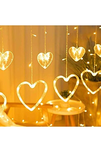 Genel Markalar Gün Işığı Kalpli Perde Led Işık