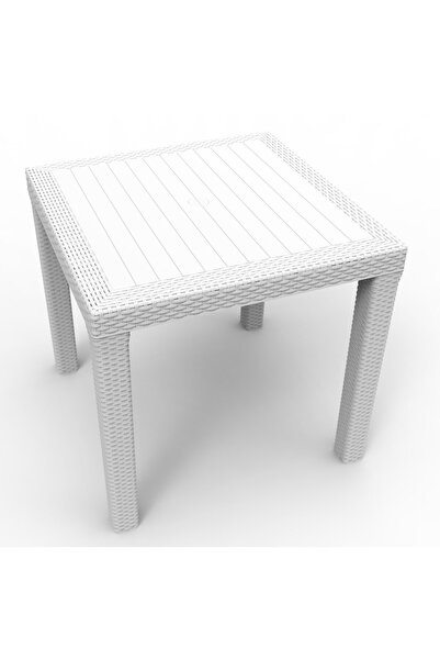 Estelia Netaks Efes (RATTAN) Masa Camsız %100 Beyaz Renk