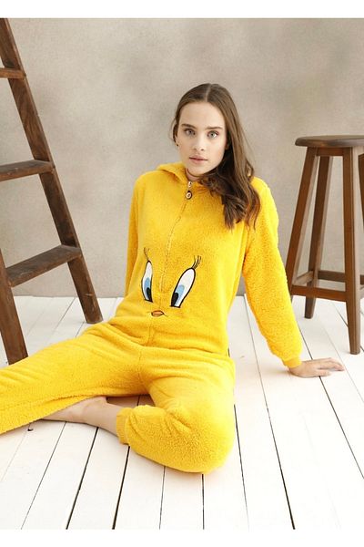 Justin Women's Welsoft Tweety Jumpsuit Pajamas