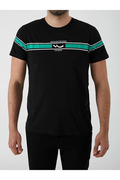 Ltb Men's Crew Neck Black T-shirt - Pıteha