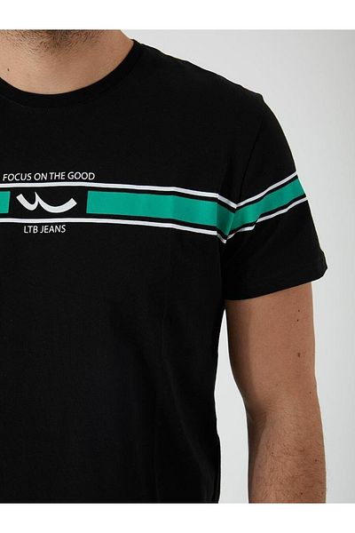 Ltb Men's Crew Neck Black T-shirt - Pıteha