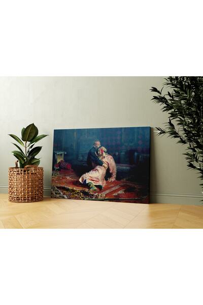 Carmen Ilya Repin - Korkunç Ivan Oğlunu Öldürüyor Kanvas Tablo