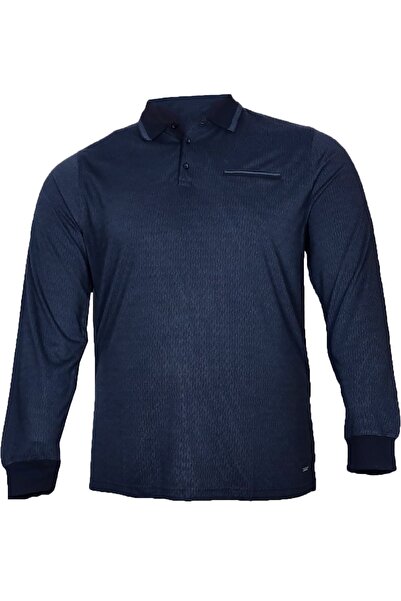 Grand Lavita Büyük Beden Polo Yaka Mevsimlik Sweatshirt