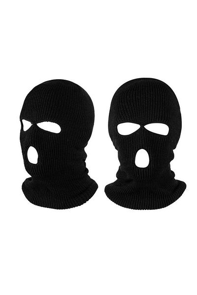 AXE SPORTSWEAR Unisex Black Winter 3-Eyed Beanie Balaclava Pkr109427
