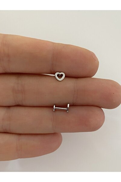 Arescollection Cerrahi Çelik Mini Kalp Tragus Helix Piercing