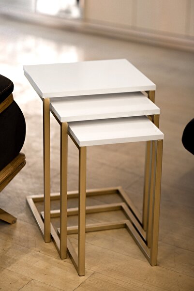 ATS Dekor Endüstriyel 3'lü Zigon Koltuk Ve Yan Sehpa